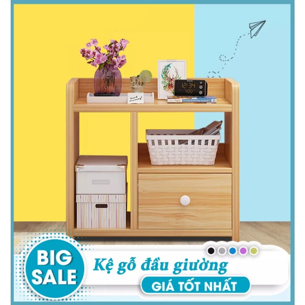 Tủ gỗ đầu giường 1 ngăn