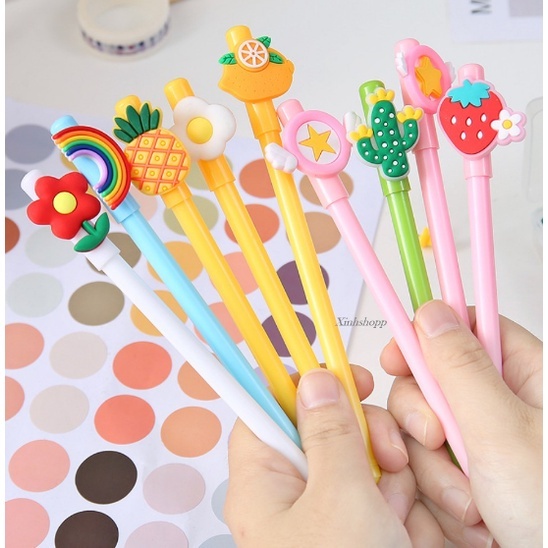 Set 20 cây bút bi đầu thú siêu cute