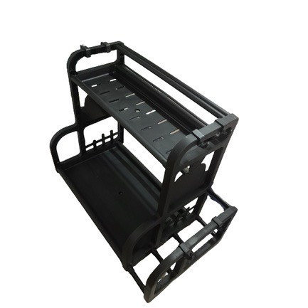 Kệ gia vị nhà bếp 2 tầng thông minh chữ H có khe để thớt