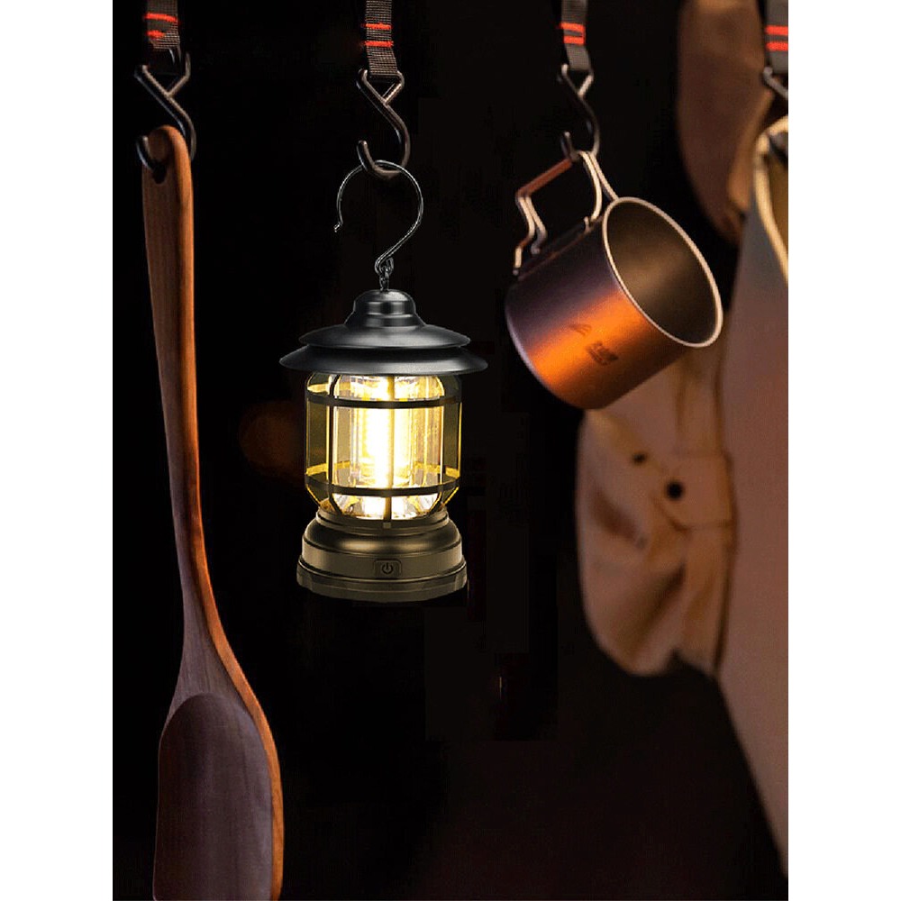 Đèn cắm trại, dã ngoại du lịch dùng pin sạc USB tích điện