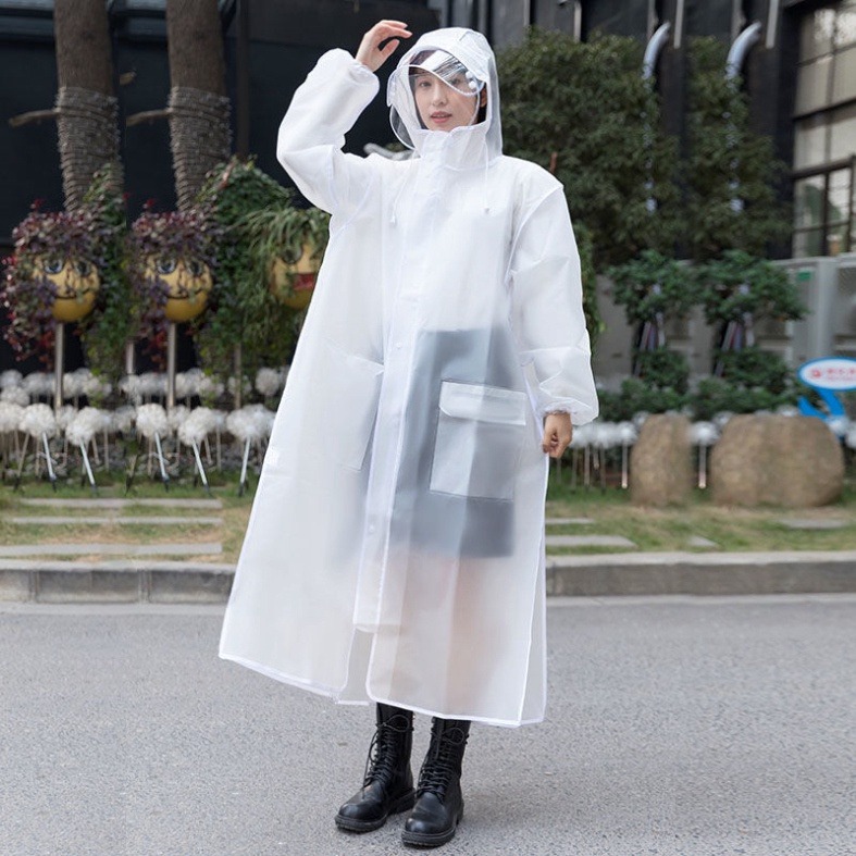 Áo mưa kín người dây kéo nút gài cao cấp