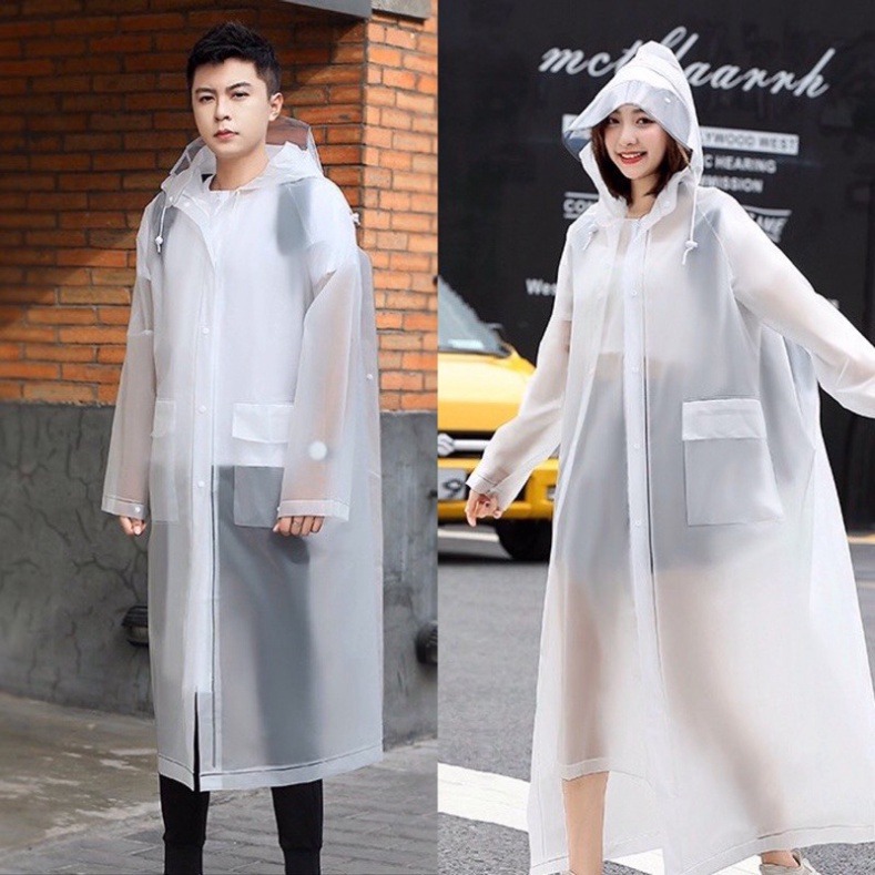 Áo mưa kín người dây kéo nút gài cao cấp