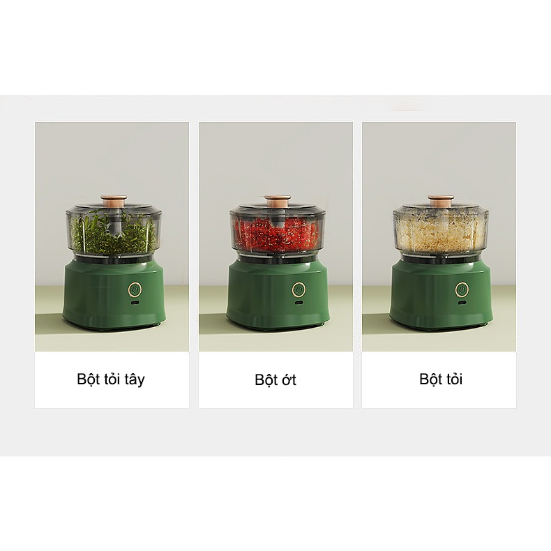 Máy xay thịt, tỏi, ớt mini màu xanh 350ml