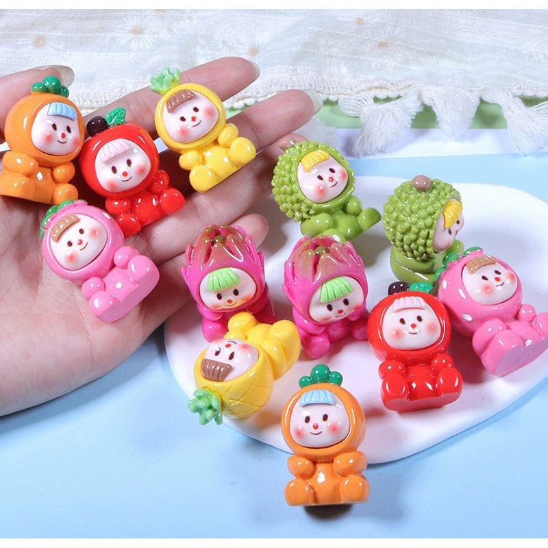 Set 10 túi mù Charm Moi em bé hoa quả đáng yêu