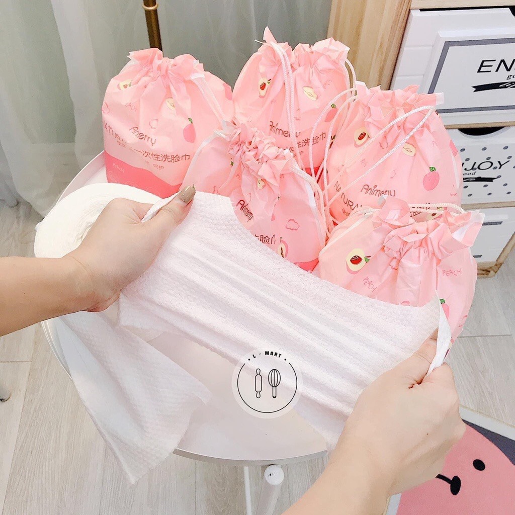 Khăn lau mặt dùng 1 lần cotton ANIMERRY cao cấp
