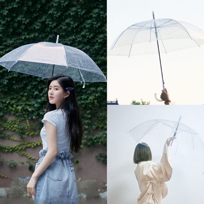 Ô dù trong suốt đi mưa gấp gọn