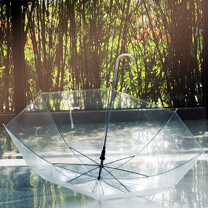 Ô dù trong suốt đi mưa gấp gọn