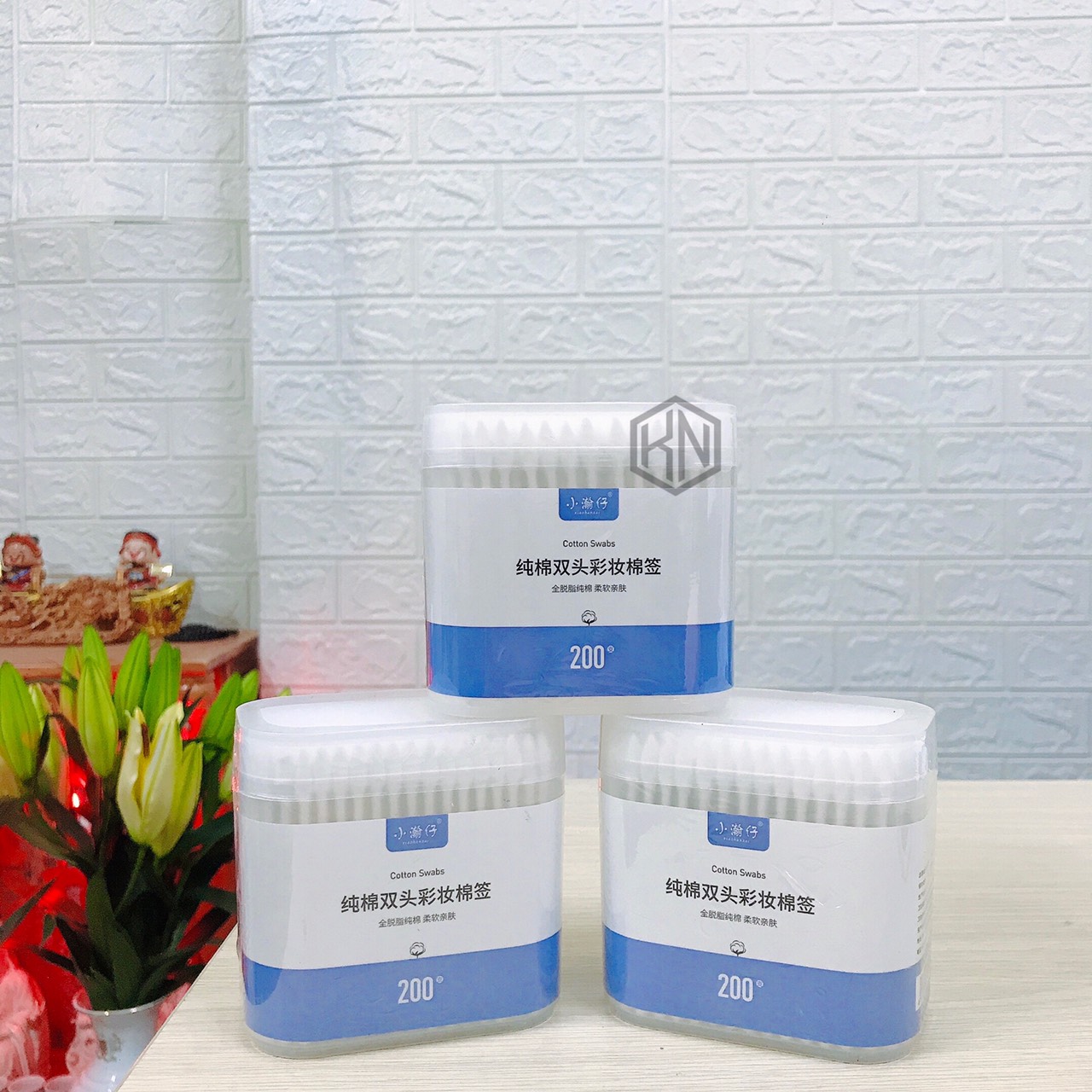 Hộp 200 tăm bông hai đầu dùng một lần tiện dụng