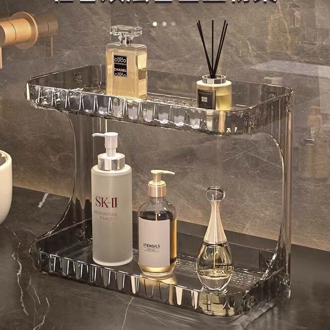 Kệ mỹ phẩm 2 tầng trong suốt siêu hot