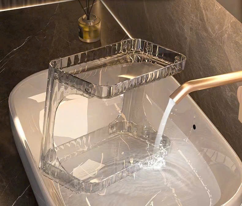 Kệ mỹ phẩm 2 tầng trong suốt siêu hot