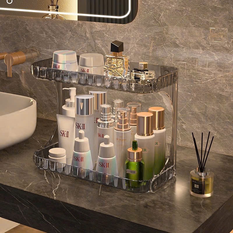 Kệ mỹ phẩm 2 tầng trong suốt siêu hot