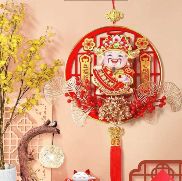 Dải treo thần tài lúc lắc CÀNH QUẠT VÀNG