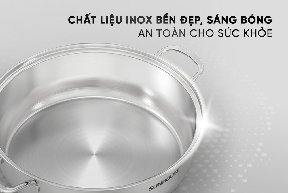 Nồi lẩu inox 1 đáy Sunhouse SHG24L