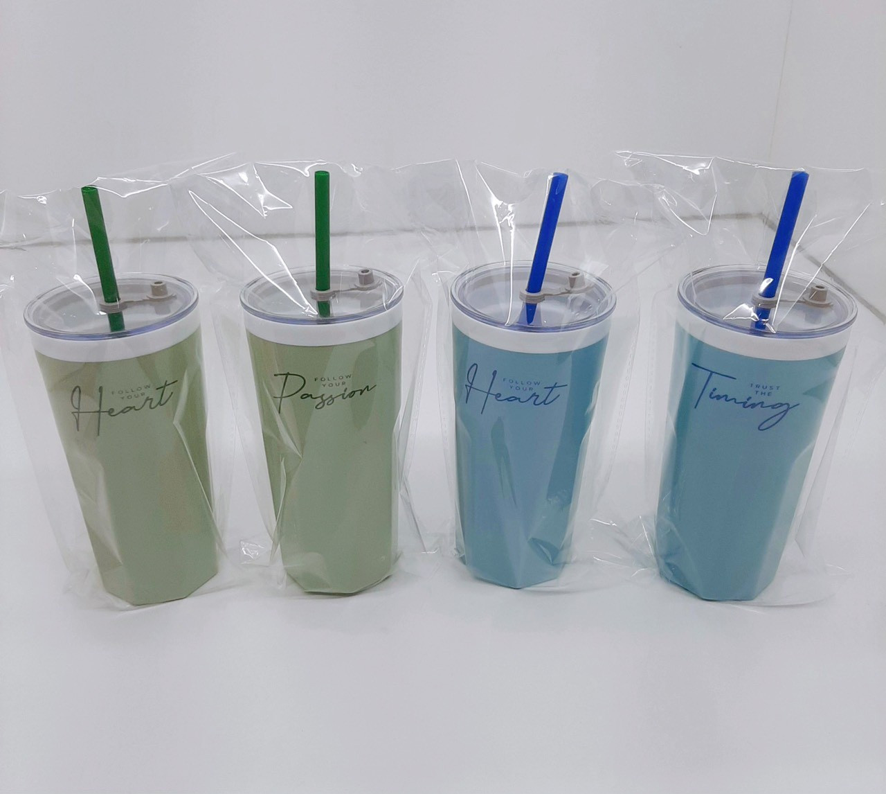 Ly giữ nhiệt kèm ống hút sắc hè 600ml TLT