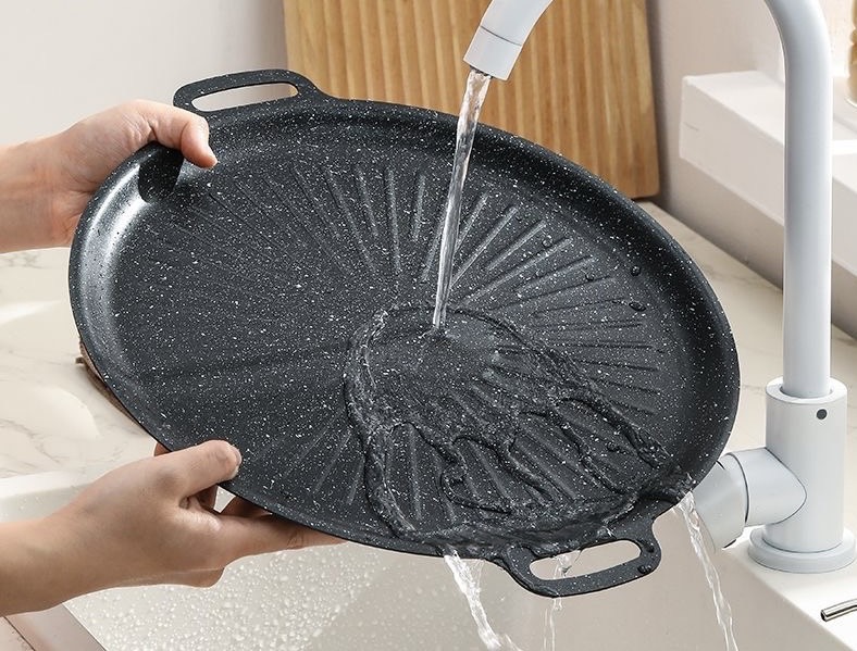 Chảo gang tròn đa năng size 34cm LOẠI DÀY