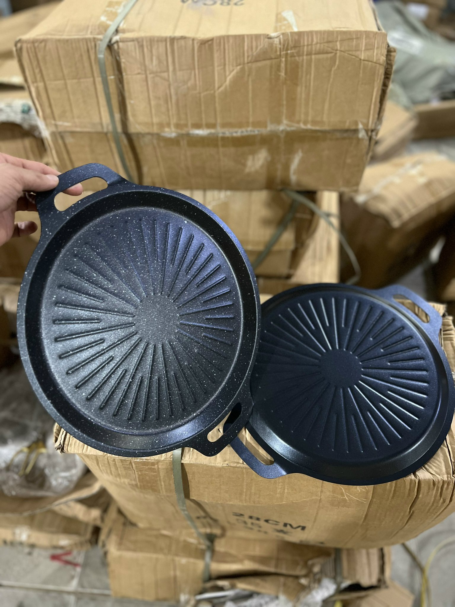 Chảo gang tròn đa năng size 34cm LOẠI DÀY