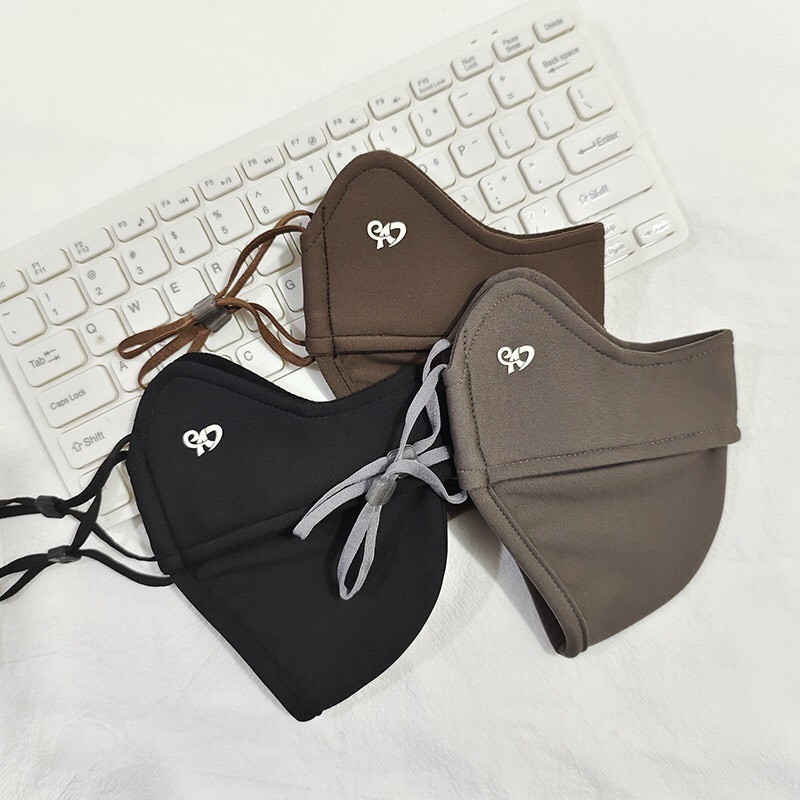 Khẩu trang vải NÂU ĐEN chống tia UV cao cấp