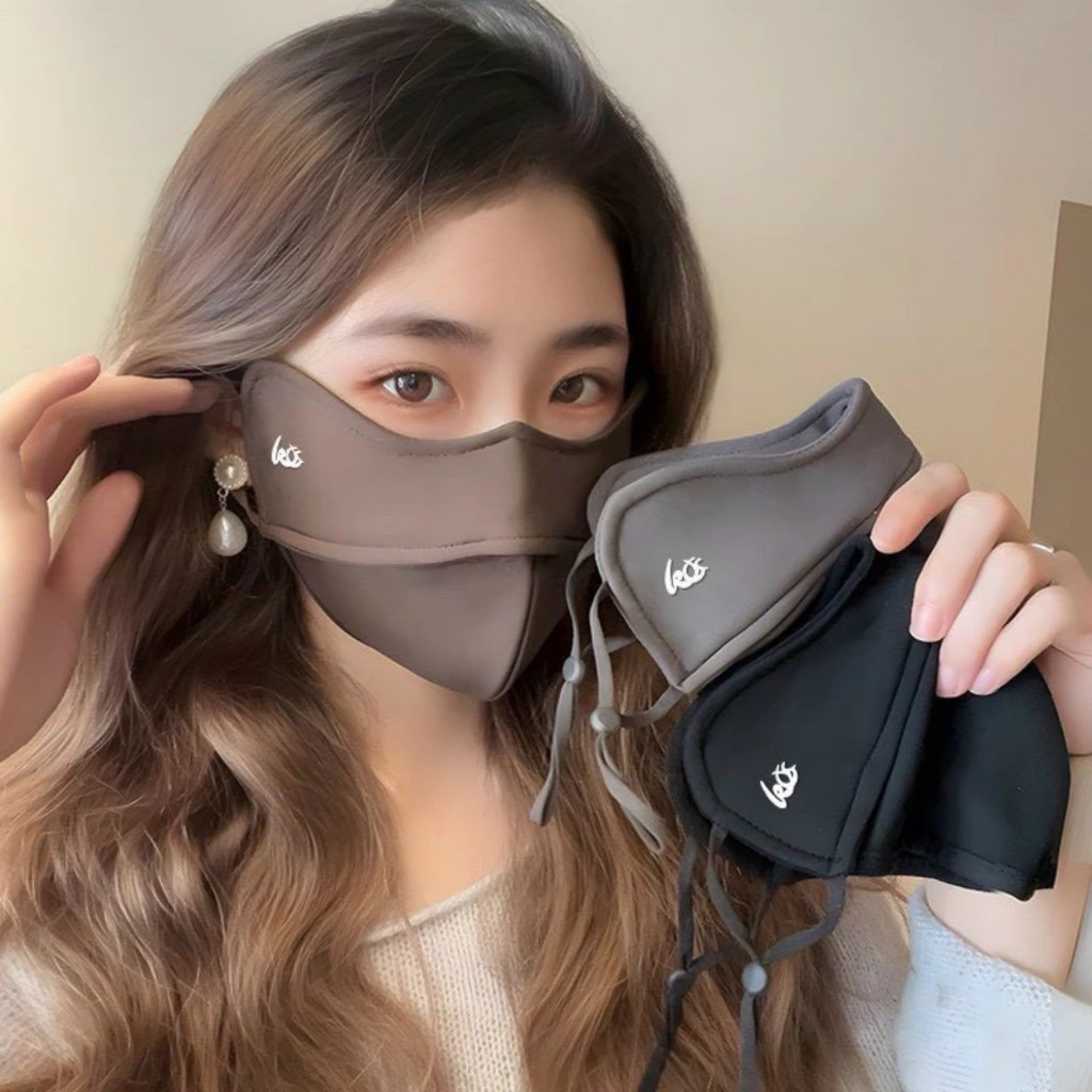 Khẩu trang vải NÂU ĐEN chống tia UV cao cấp