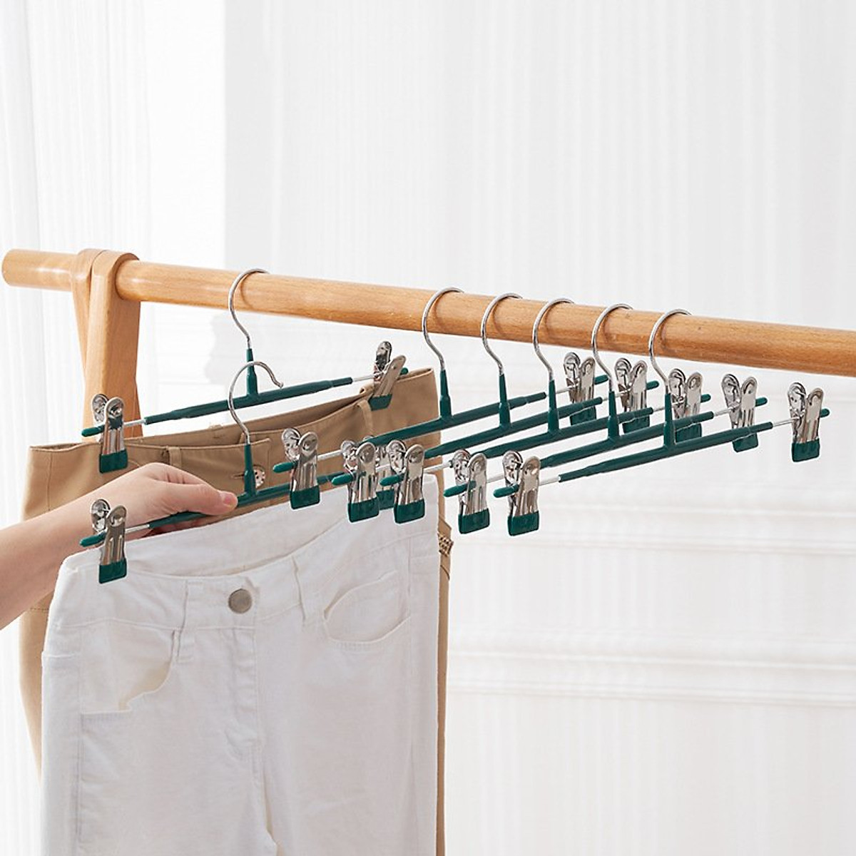 Set 10 móc kẹp quần áo 2 đầu chuyên dụng, đa năng