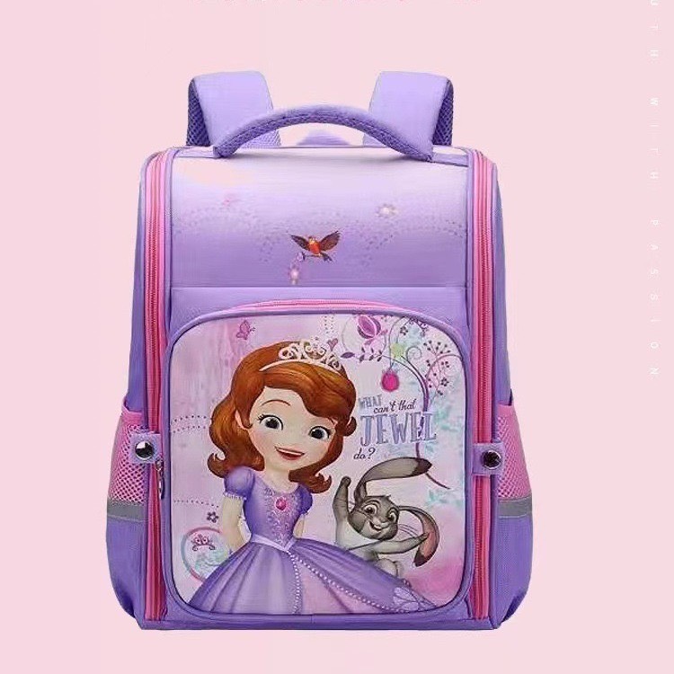 Balo chống gù hoạt hình 3D cho bé có phản quang siêu nhẹ