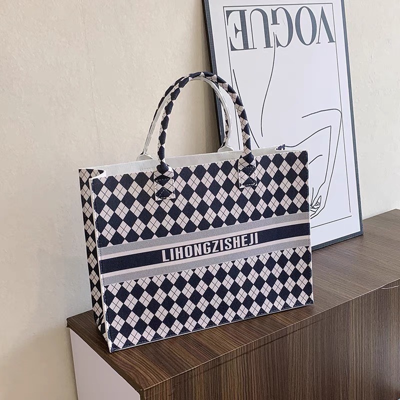 Túi du lịch xách tay vải nỉ loại lớn in hoa thời trang