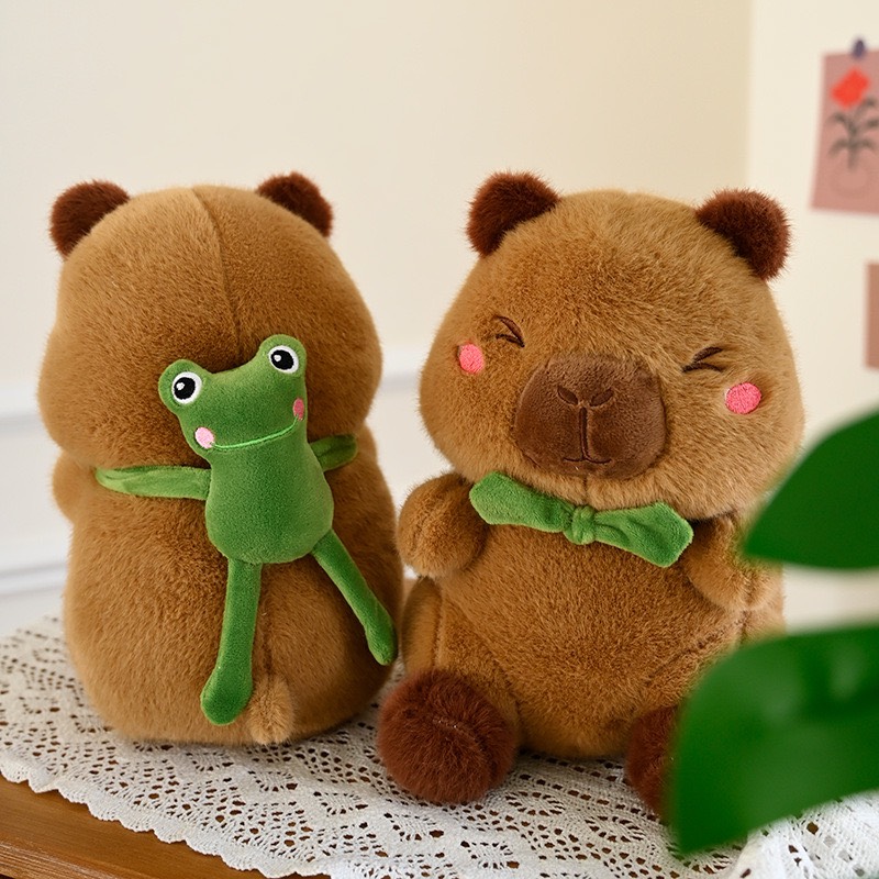 Gấu bông Capybara đeo ẾCH ngộ nghĩnh size 40cm