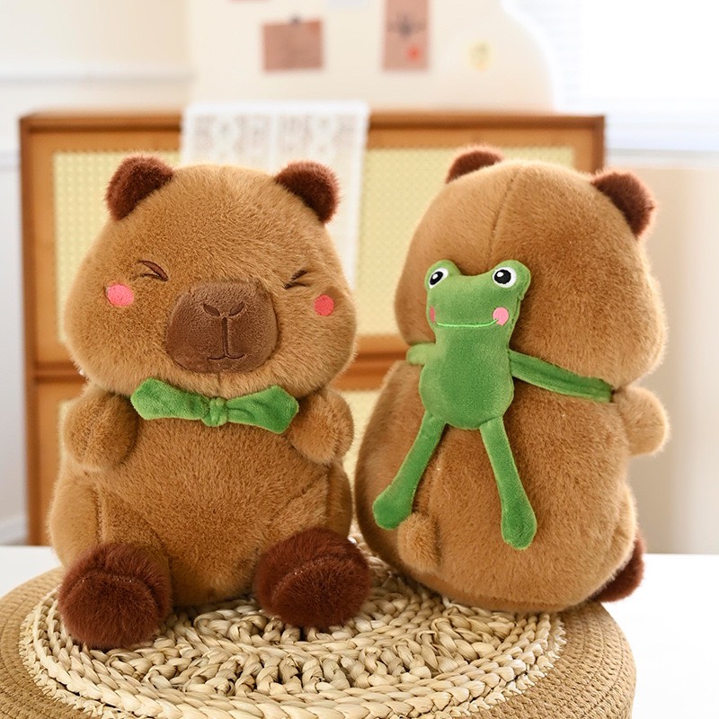 Gấu bông Capybara đeo ẾCH ngộ nghĩnh size 40cm