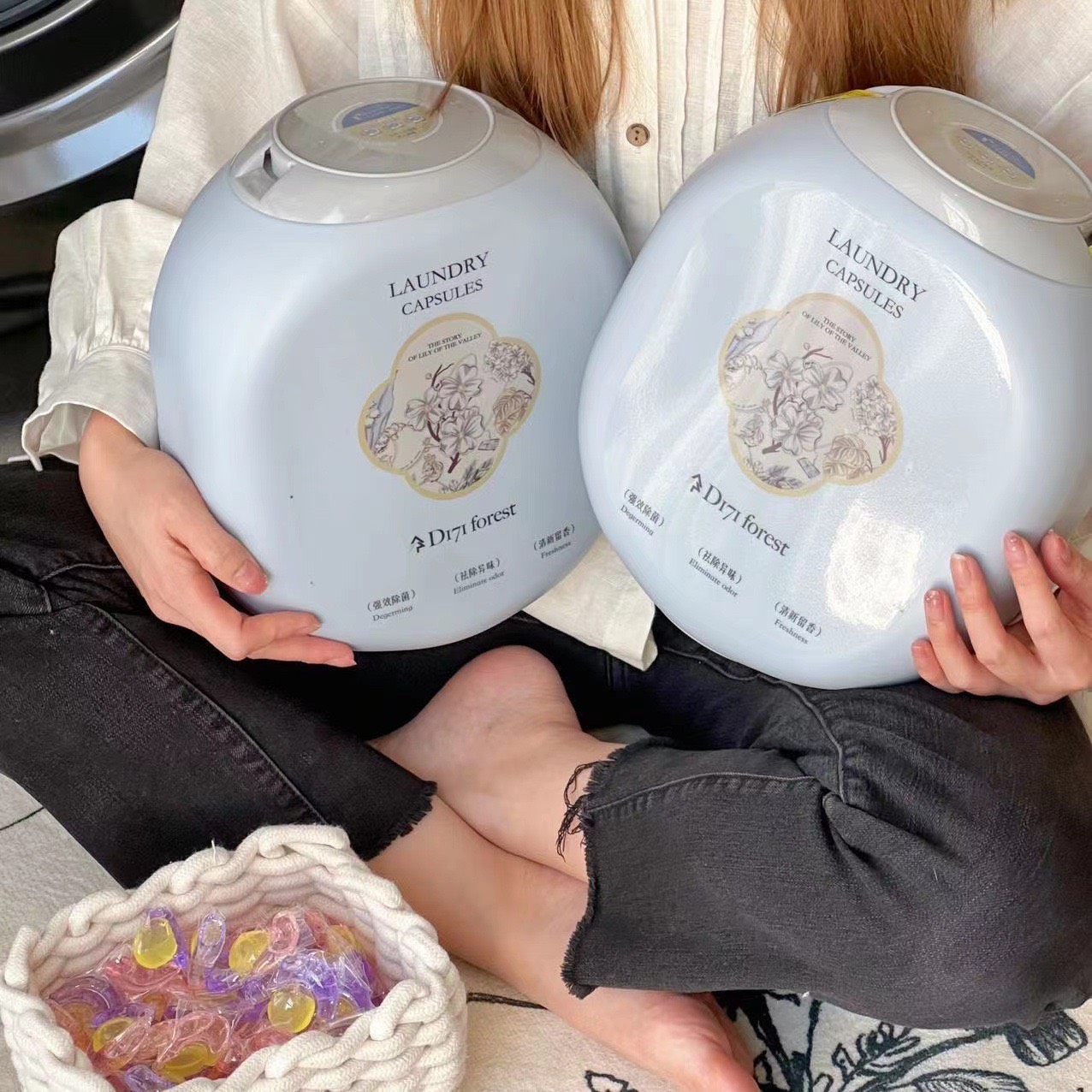 Hộp viên giặt nước hoa 3in1 Laundry Capsules cao cấp