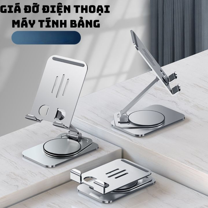 Giá đỡ điện thoại hợp kim nhôm xoay 360 độ siêu chắc