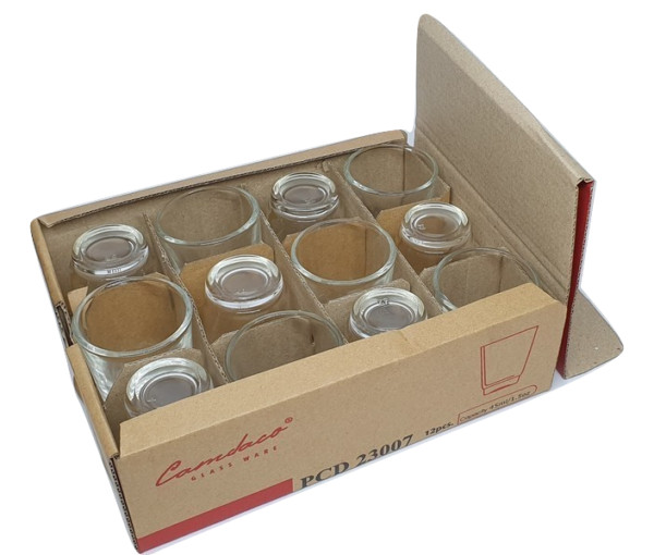 Bộ 12 ly cốc thuỷ tinh uống rượu dáng bầu PCD