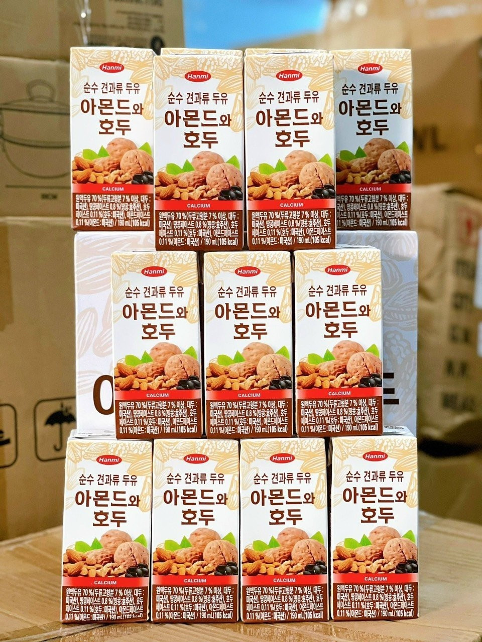 Thùng 16 hộp sữa hạt óc chó hami 190ml