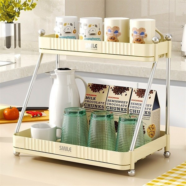 Kệ úp cốc 2 Lớp đa dụng có lỗ thoát nước
