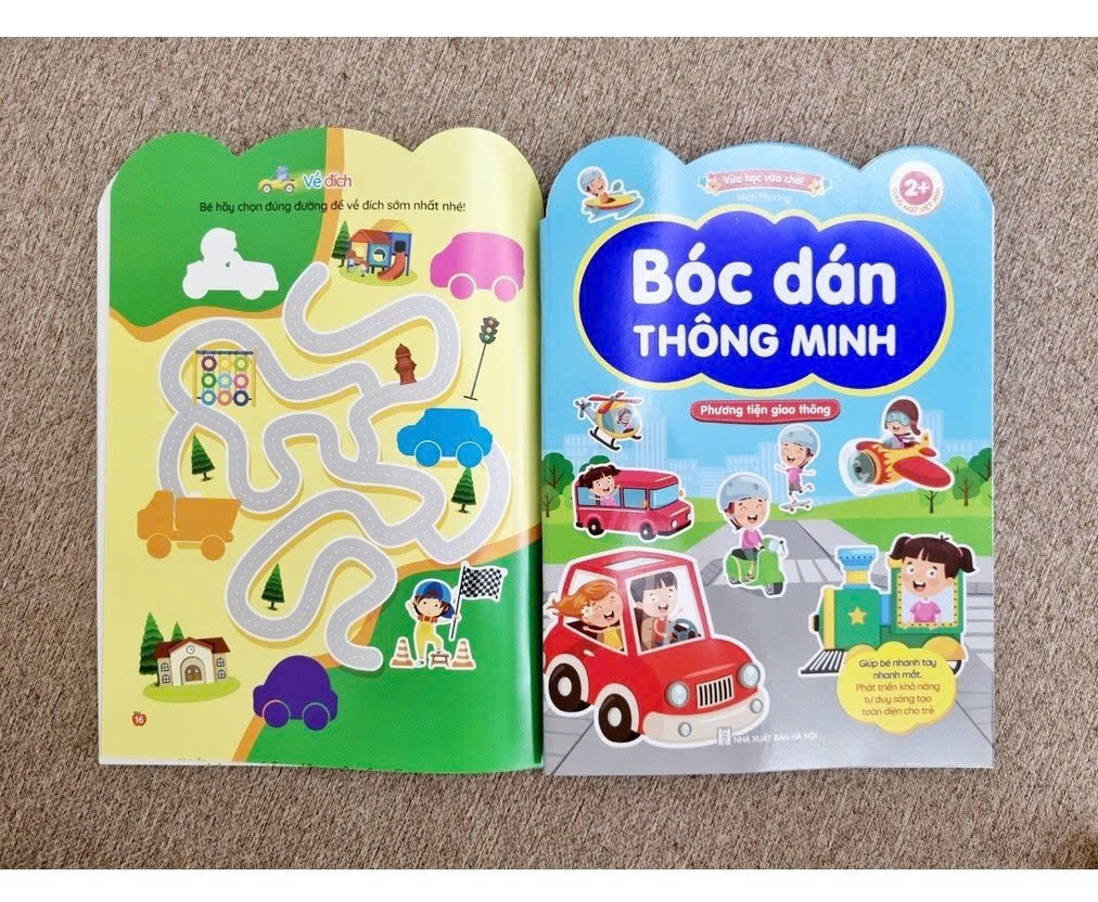 Set 6 cuốn sách bóc dán thông minh Song ngữ Việt Anh cho bé