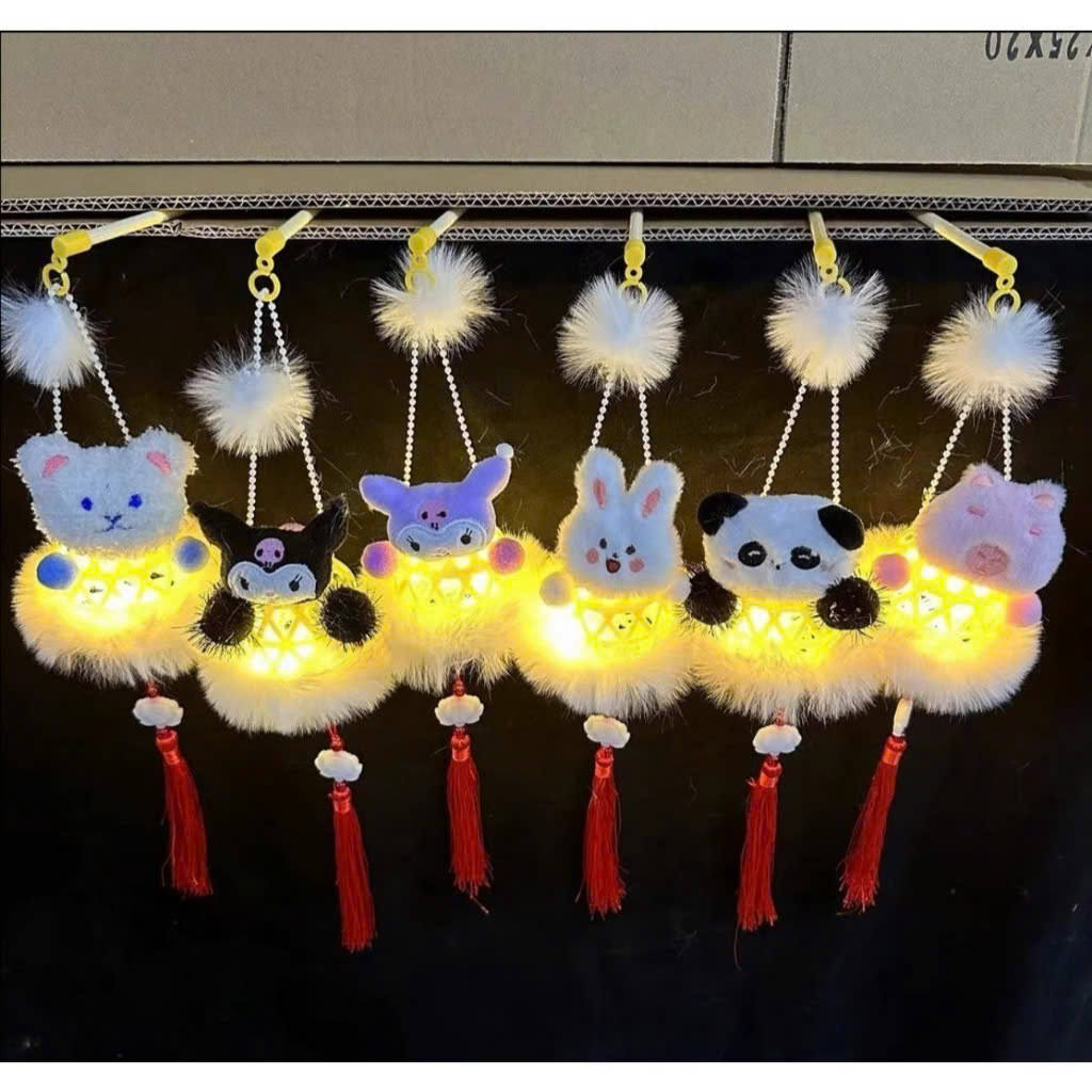 Lồng đèn trung thu hoạt hình bằng tre đan thủ công