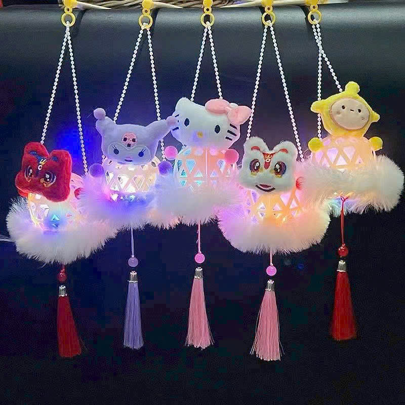 Lồng đèn trung thu hoạt hình bằng tre đan thủ công