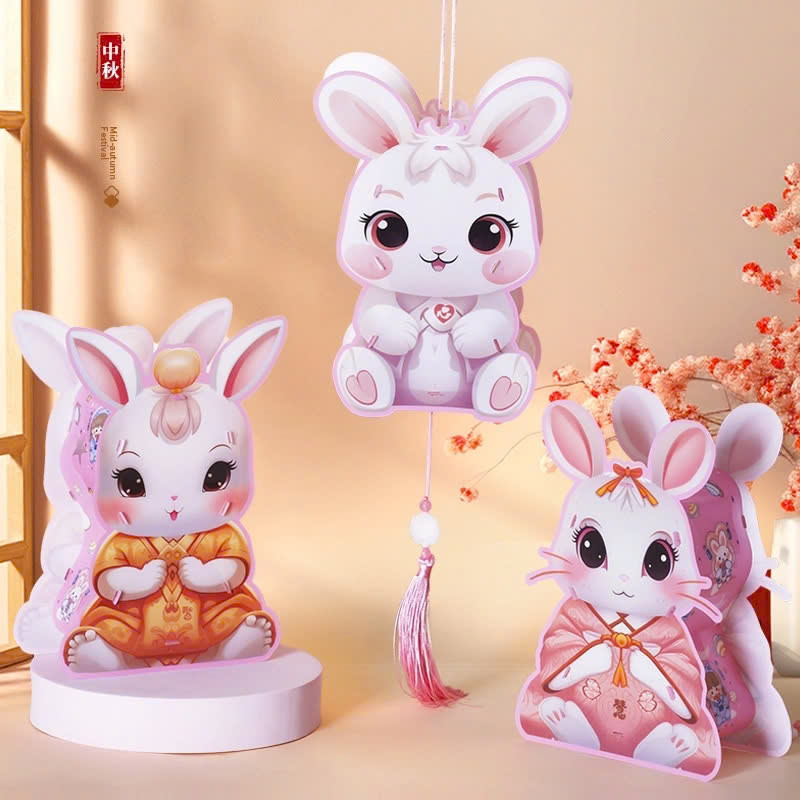 Đèn lồng trung thu thỏ hồng dễ thương