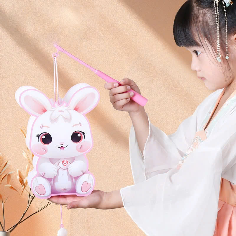 Đèn lồng trung thu thỏ hồng dễ thương