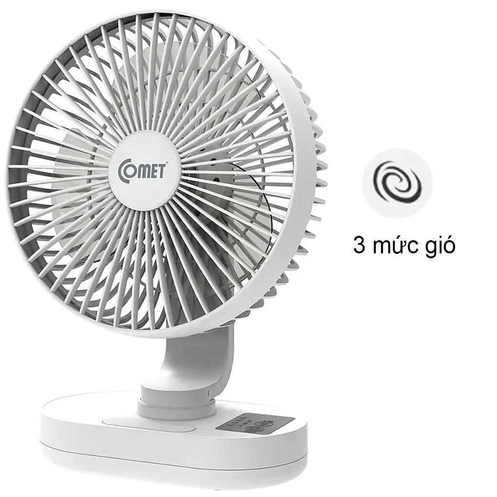 Quạt sạc, 6W , hiệu Comet, CRF1406