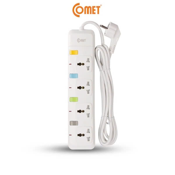 Ổ cắm điện nối dài an toàn hiệu Comet 4 ổ cắm - CESG2403