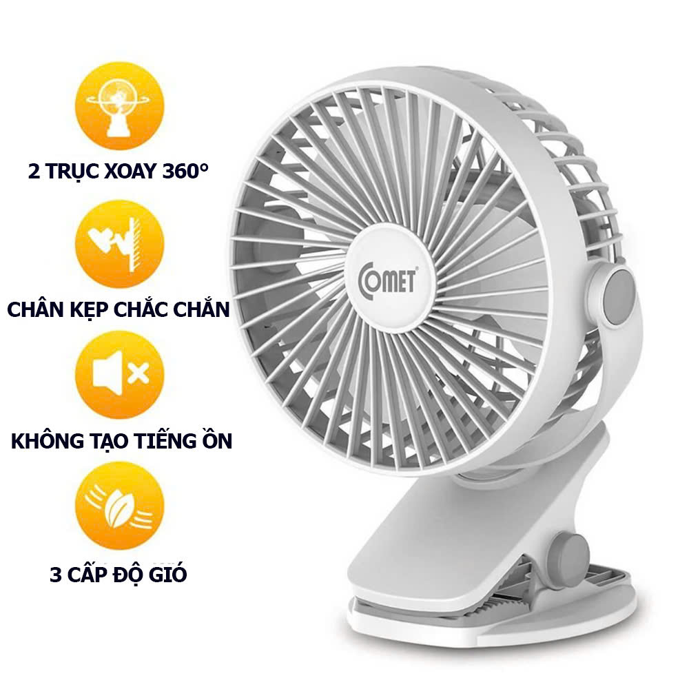 Quạt kẹp mini tích điện COMET CRF0705