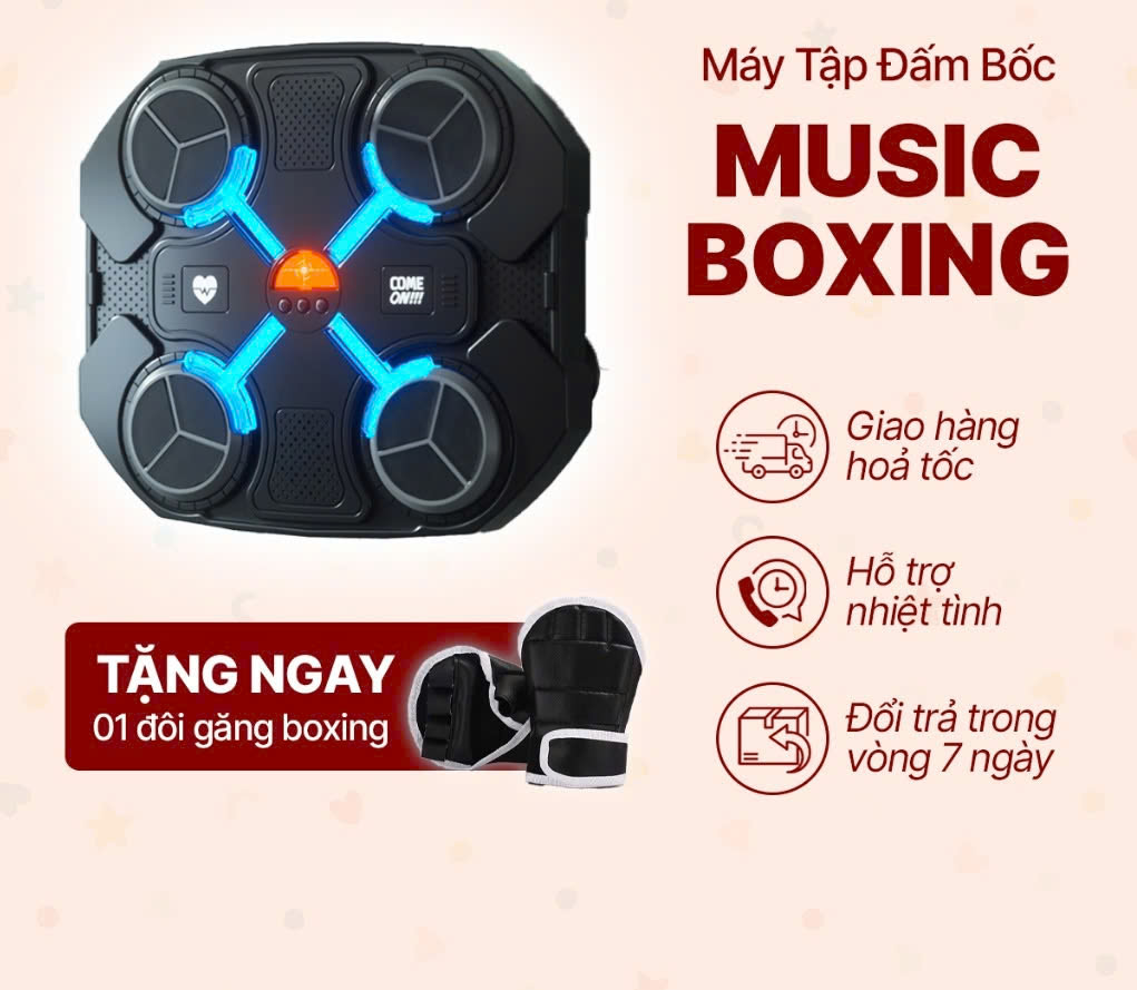 Máy tập Boxing theo nhạc treo tường kết nối Bluetooth