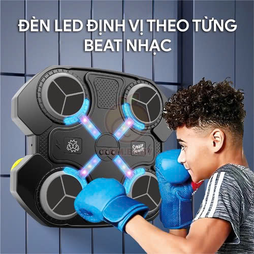Máy tập Boxing theo nhạc treo tường kết nối Bluetooth