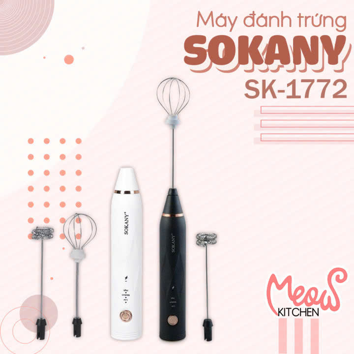 Máy đánh trứng tạo bọt SOKANY cầm tay 3 chế độ SK-1772