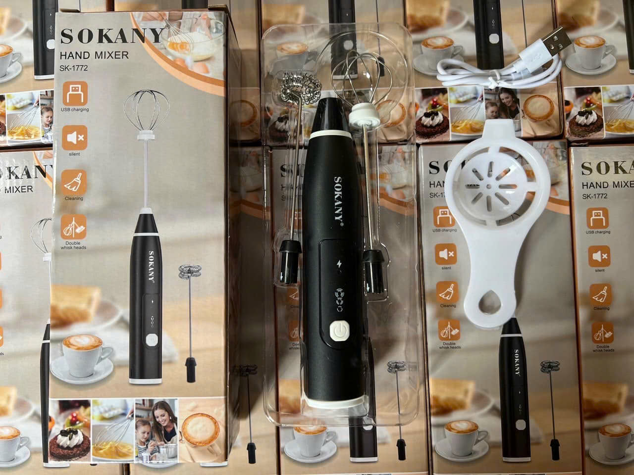 Máy đánh trứng tạo bọt SOKANY cầm tay 3 chế độ SK-1772