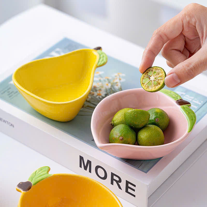 Bộ 5 bát sứ ăn dặm cho bé bằng gốm hình rau củ quả dễ thương