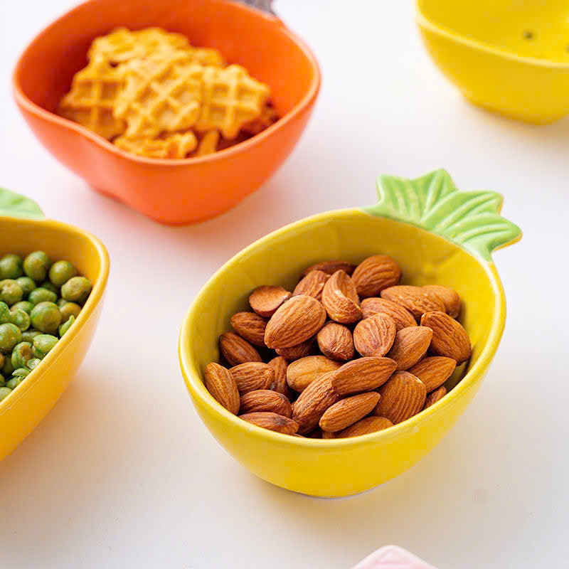 Bộ 5 bát sứ ăn dặm cho bé bằng gốm hình rau củ quả dễ thương