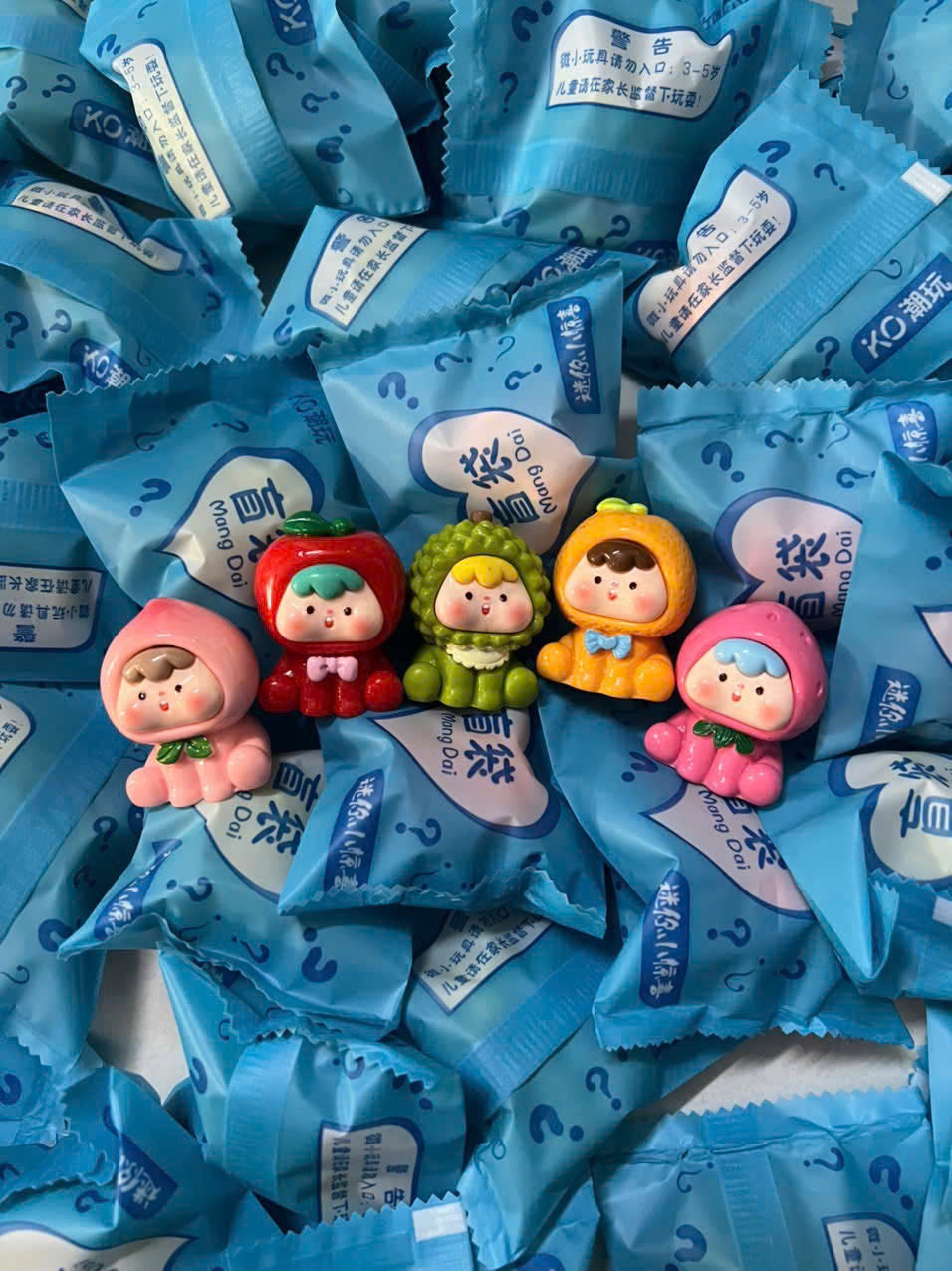 Set 10 túi mù Charm Moi em bé hoa quả đáng yêu