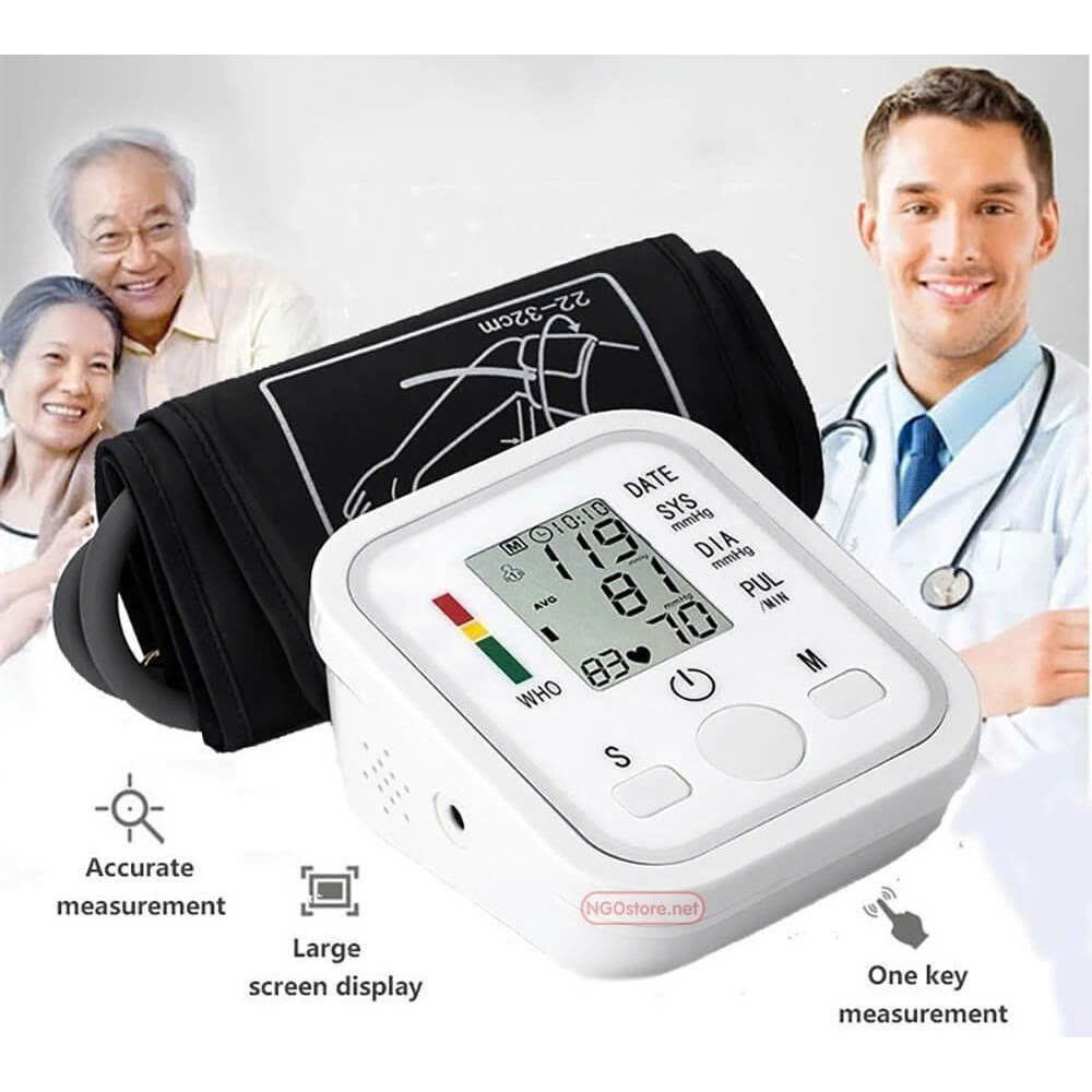 Máy đo huyết áp nhịp tim điện tử bắp tay (Tiếng Việt)