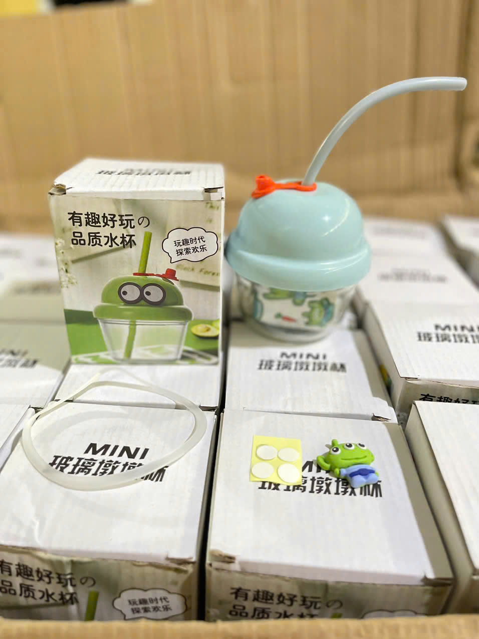 Cốc ly thuỷ tinh 210ml hoạ tiết hình thú dễ thương