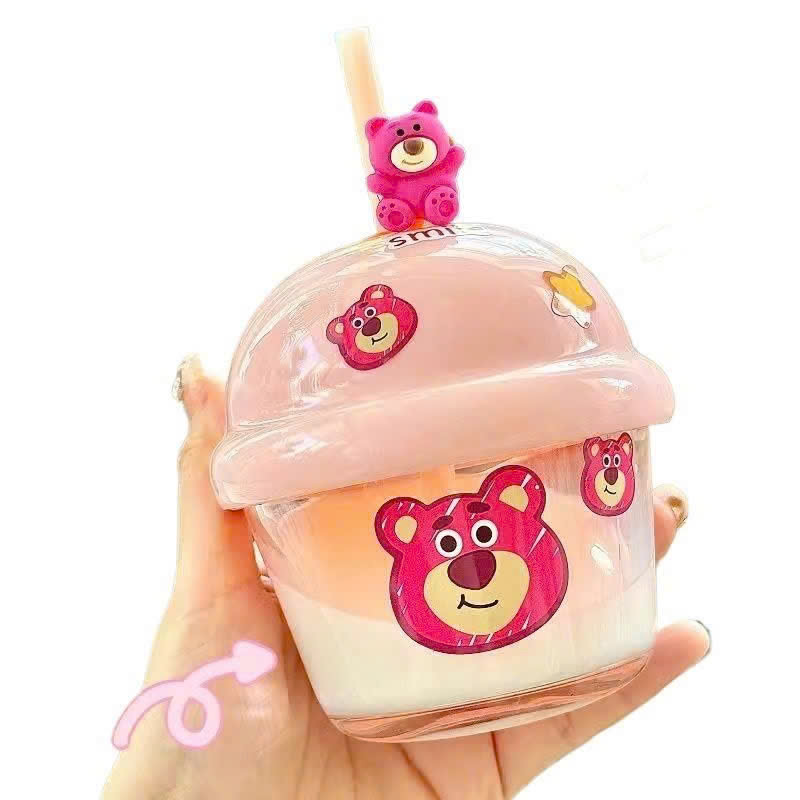 Cốc ly thuỷ tinh 210ml hoạ tiết hình thú dễ thương